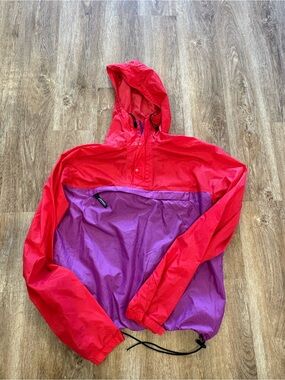 Patagonia Red and Purple Pullover Windbreaker Jacket
